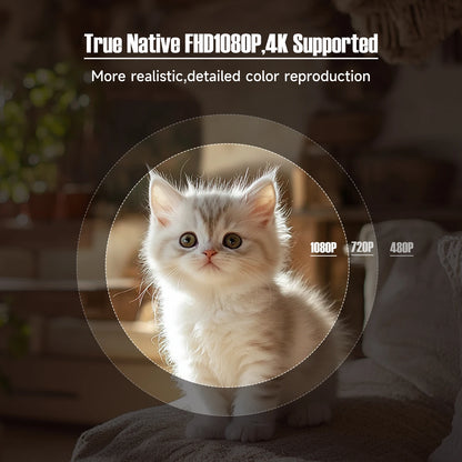 Portable Outdoor Projector Native Android Auto Keystone Focus 5