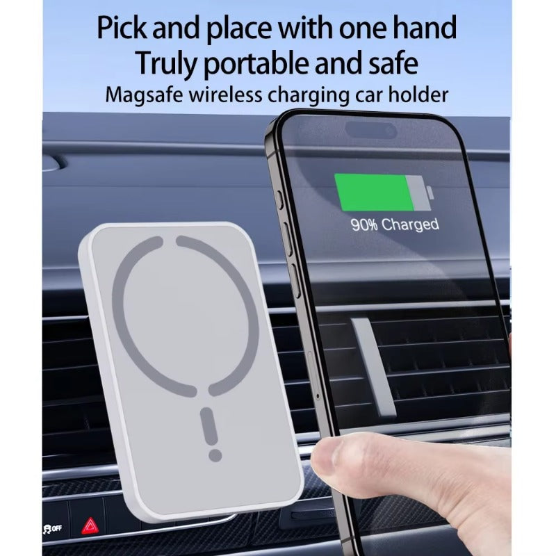 Fast Wireless Car Charger Magnetic Phone Holder For IPhone Car Charging Mount 2