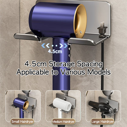 Suction Cup Hair Dryer Holder Wall Mounted Self Adhesive Cradle Stand For Dyson Hairdryer Bathroom  2
