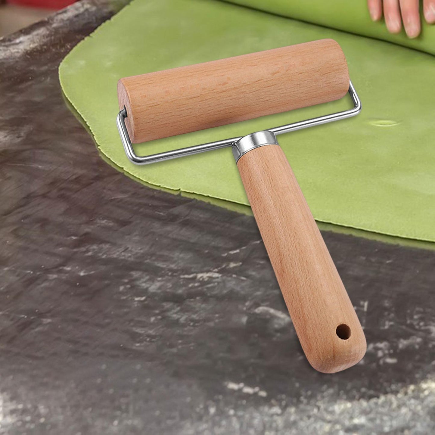 Dough Roller Stick Supplies with Handle for Rolling Pin French Fondant Flour