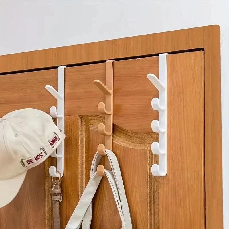 Bedroom Door Hanger Clothes Hanging Rack Plastic Over The Door Hooks Storage Organisation Purse Hol 1