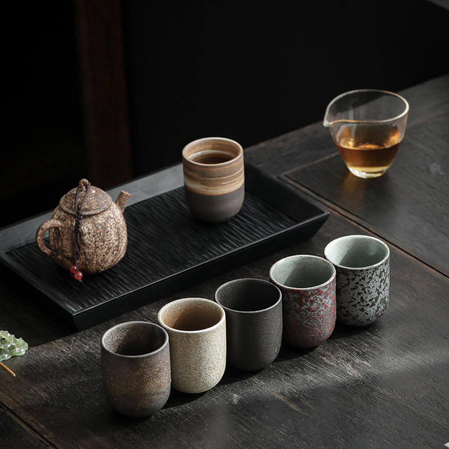 Japanese Stoneware Tea Mug New Vintage Ceramics Kung Fu Sake Coffee Cups Drinkware 1