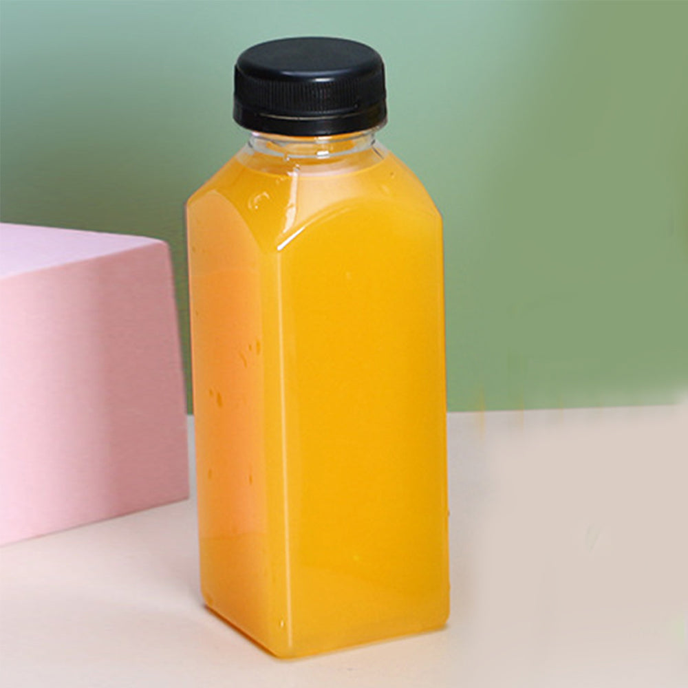 Empty Plastic Juice Bottle with Caps for Smoothies and Juicing Drinks