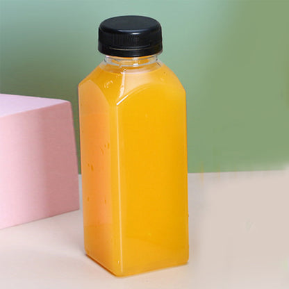 Empty Plastic Juice Bottle with Caps for Smoothies and Juicing Drinks