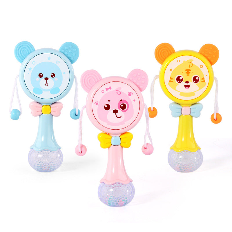 Newborn Musical Flashing Hand Bells Baby Rattles Teether Toy Infant Educational Gift 1