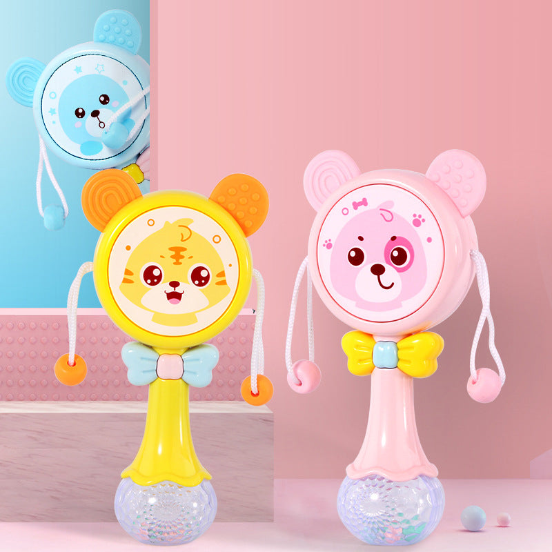 Newborn Musical Flashing Hand Bells Baby Rattles Teether Toy Infant Educational Gift 3