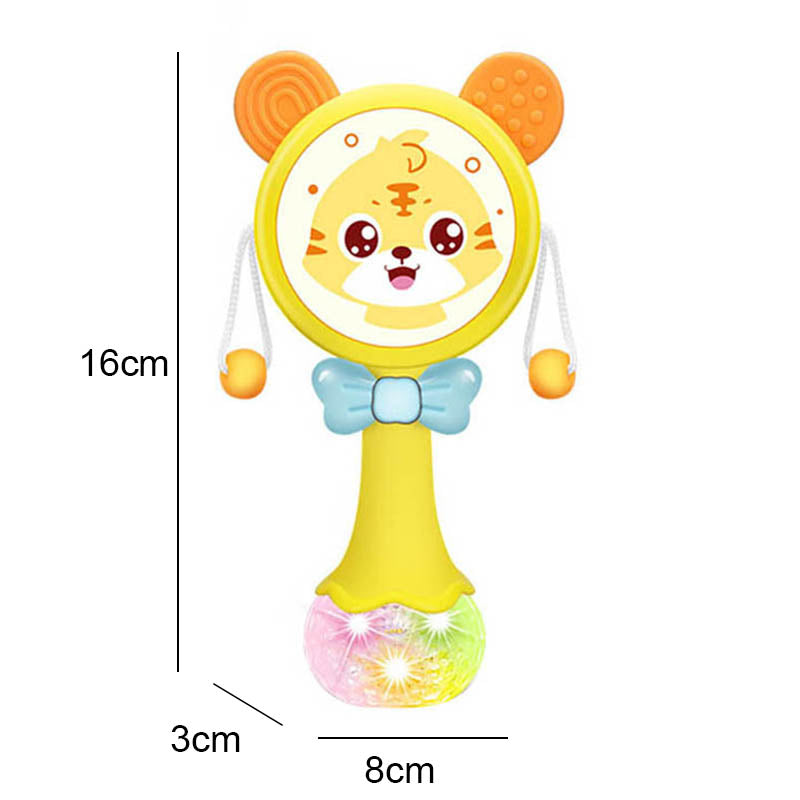 Newborn Musical Flashing Hand Bells Baby Rattles Teether Toy Infant Educational Gift 10