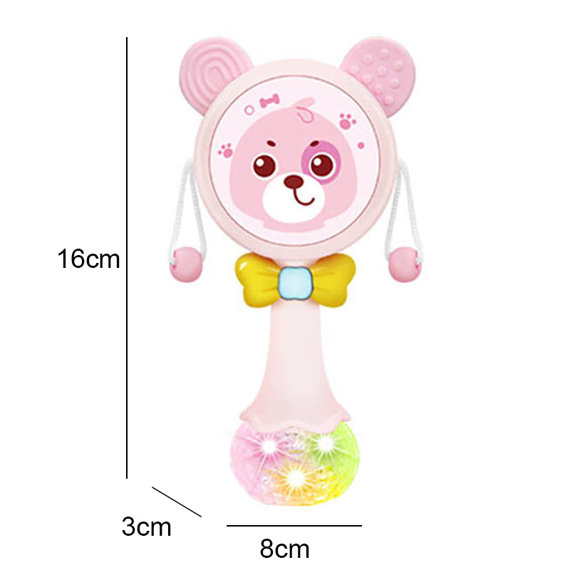 Newborn Musical Flashing Hand Bells Baby Rattles Teether Toy Infant Educational Gift 11