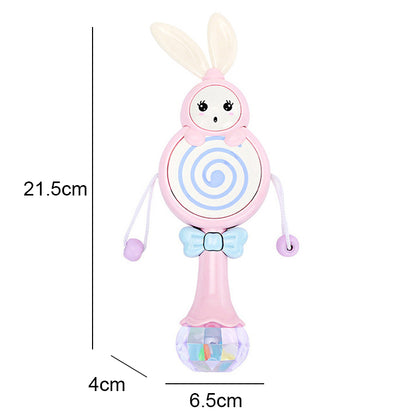 Newborn Musical Flashing Hand Bells Baby Rattles Teether Toy Infant Educational Gift 12