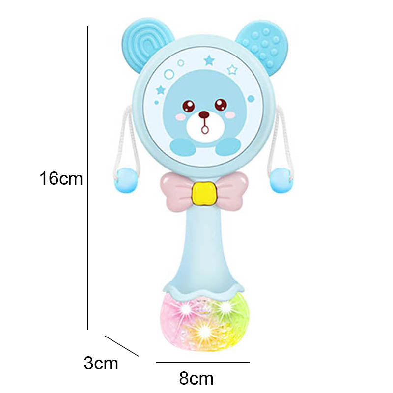 Newborn Musical Flashing Hand Bells Baby Rattles Teether Toy Infant Educational Gift 13