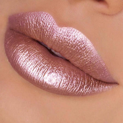 Shiny Lip Gloss Makeup, Waterproof Metallic Lipstick, Longlasting Glitter Lip Glaze, Moisturizing Red Luminous Lip Tint