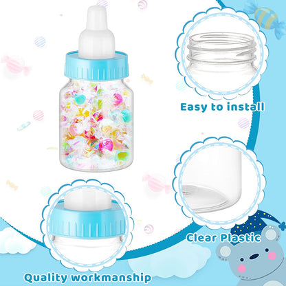 Plastic Candy Bottle Baby Shower Favor, Mini Feeding Bottle for Birthday Baby Bottle Gift Decor