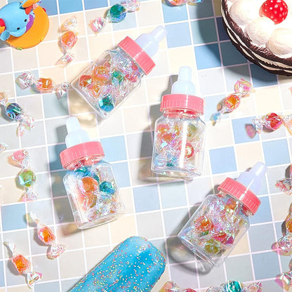 Plastic Candy Bottle Baby Shower Favor, Mini Feeding Bottle for Birthday Baby Bottle Gift Decor