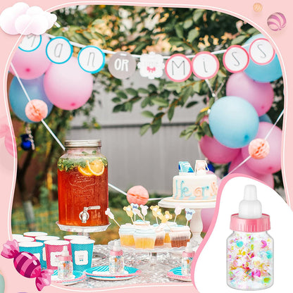 Plastic Candy Bottle Baby Shower Favor, Mini Feeding Bottle for Birthday Baby Bottle Gift Decor