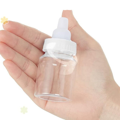 Plastic Candy Bottle Baby Shower Favor, Mini Feeding Bottle for Birthday Baby Bottle Gift Decor