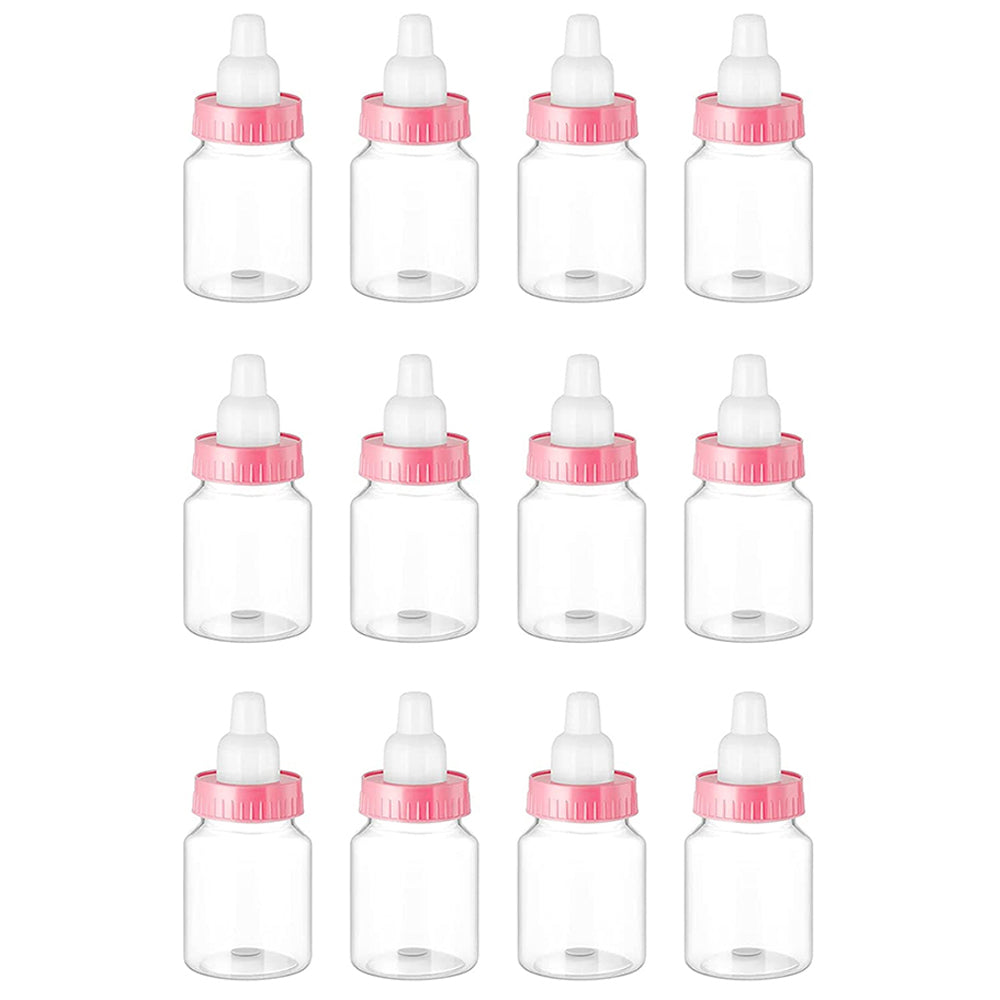 Plastic Candy Bottle Baby Shower Favor, Mini Feeding Bottle for Birthday Baby Bottle Gift Decor