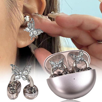 Clip-On Earbuds Rhinestone Decor, Removable DIY Earphone Decoration, Zirconia Accessories for Earphones Decoration