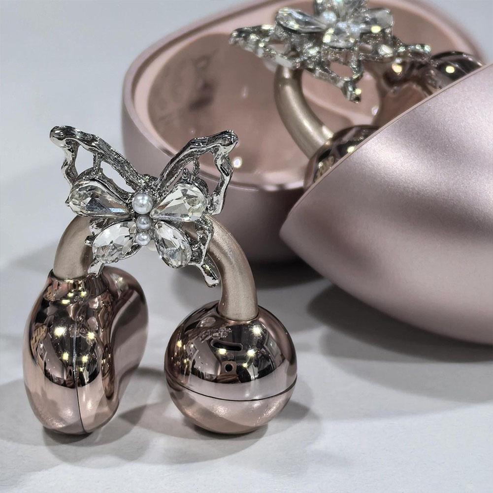 Clip-On Earbuds Rhinestone Decor, Removable DIY Earphone Decoration, Zirconia Accessories for Earphones Decoration