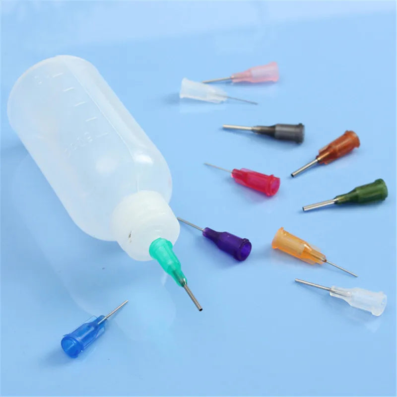 Transparent Glue Bottle, Polyethylene Needle Dispenser, Dispensing Bottle for Rosin, Solder Flux Paste