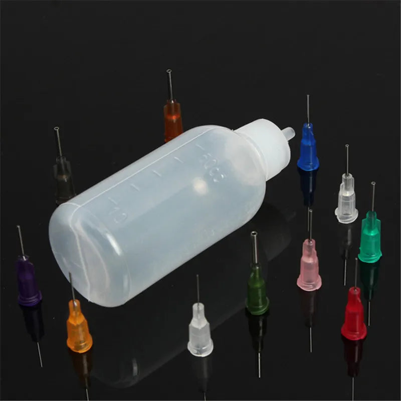 Transparent Glue Bottle, Polyethylene Needle Dispenser, Dispensing Bottle for Rosin, Solder Flux Paste