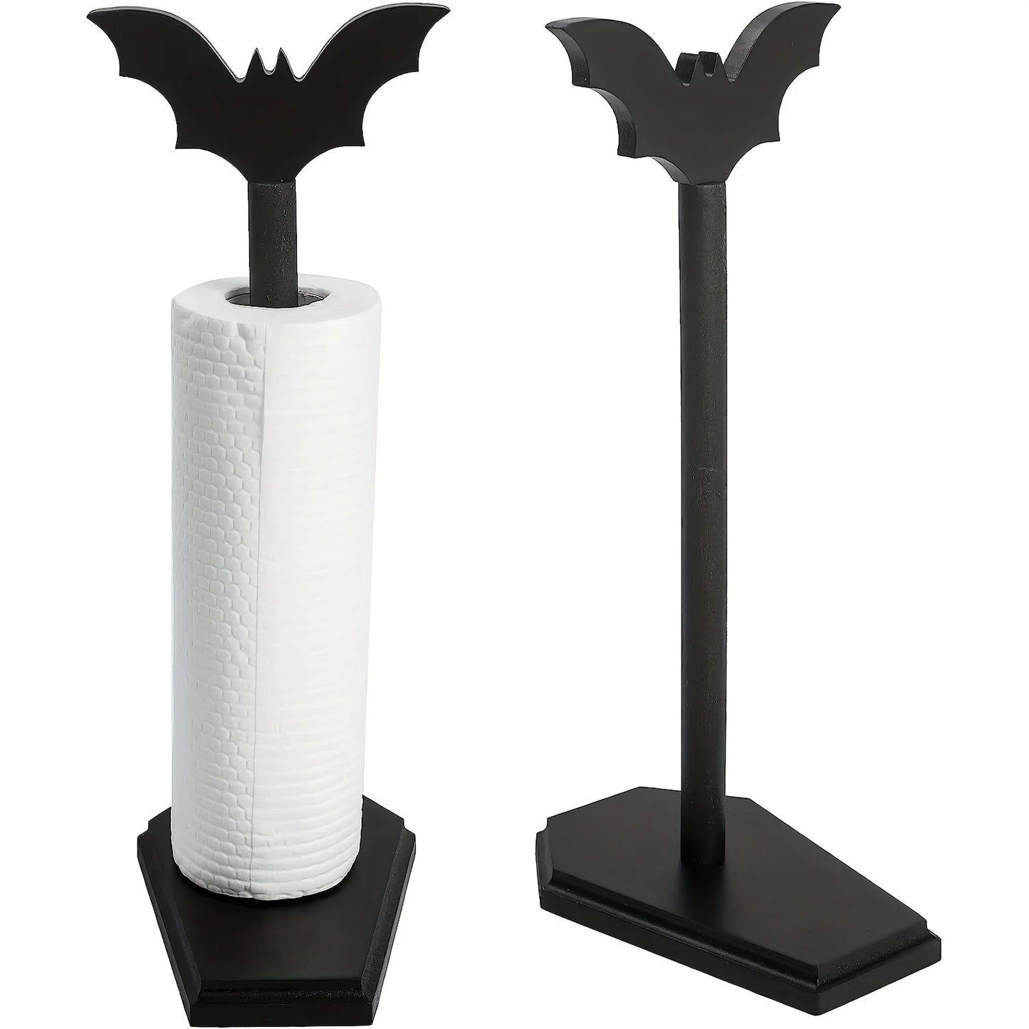 Bat Paper Towel Holder Halloween Decor for Kitchen and Bathroom Gothic, Home Decor for Oddities and Curiosities