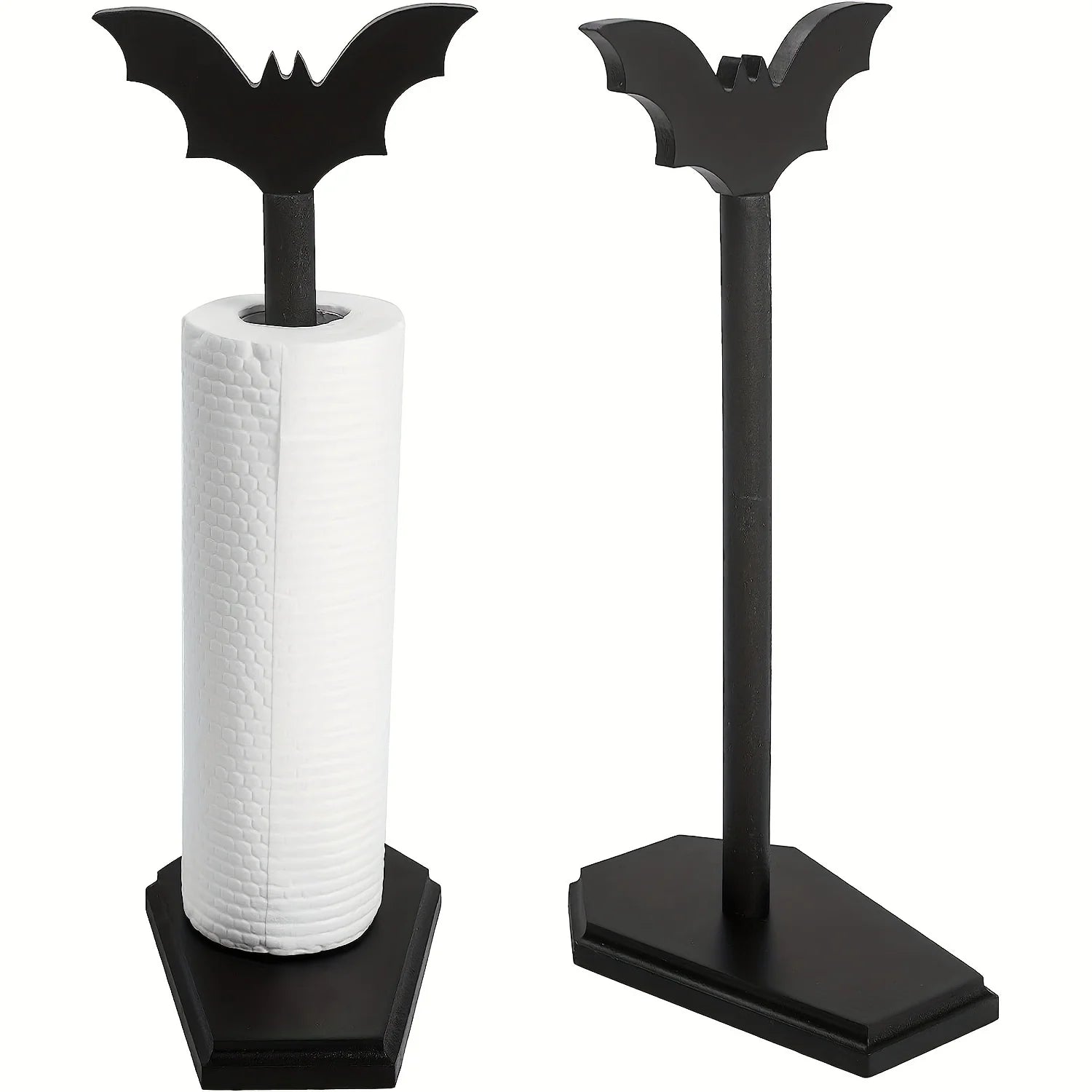 Bat Paper Towel Holder Halloween Decor for Kitchen and Bathroom Gothic, Home Decor for Oddities and Curiosities