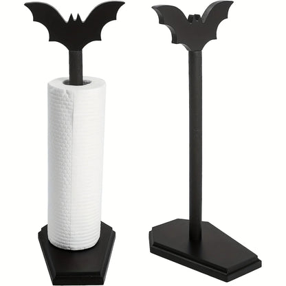 Bat Paper Towel Holder Halloween Decor for Kitchen and Bathroom Gothic, Home Decor for Oddities and Curiosities