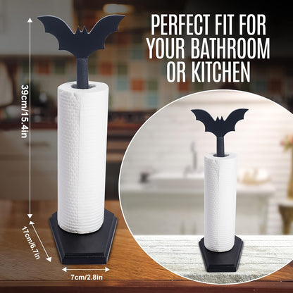 Bat Paper Towel Holder Halloween Decor for Kitchen and Bathroom Gothic, Home Decor for Oddities and Curiosities