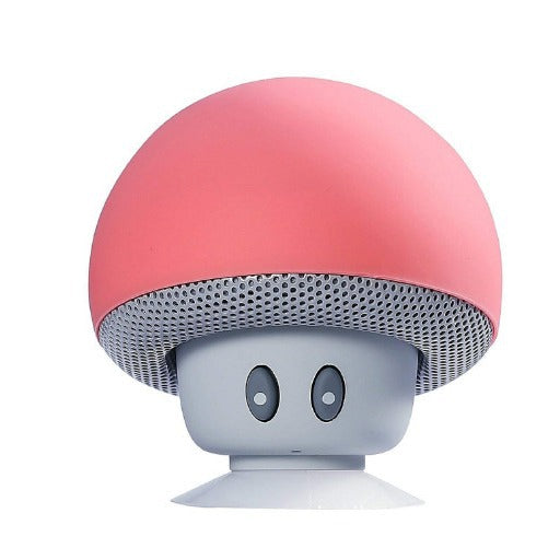 Mushroom Shape Cute Cartoon Bluetooth Speaker, Mini Dustproof Suction Cup, Birthday Gift for Kids and Women