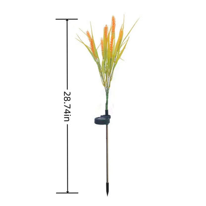 Outdoor Solar Powered Wheat Ear Light, Ground Mounted Garden Lamp, Lawn Decoration