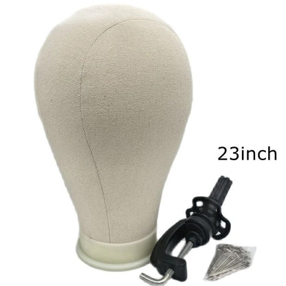Canvas Block Head Kit For Wig Styling And Display 13