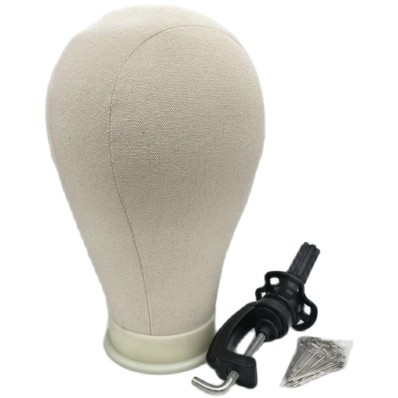 Canvas Block Head Kit For Wig Styling And Display 3