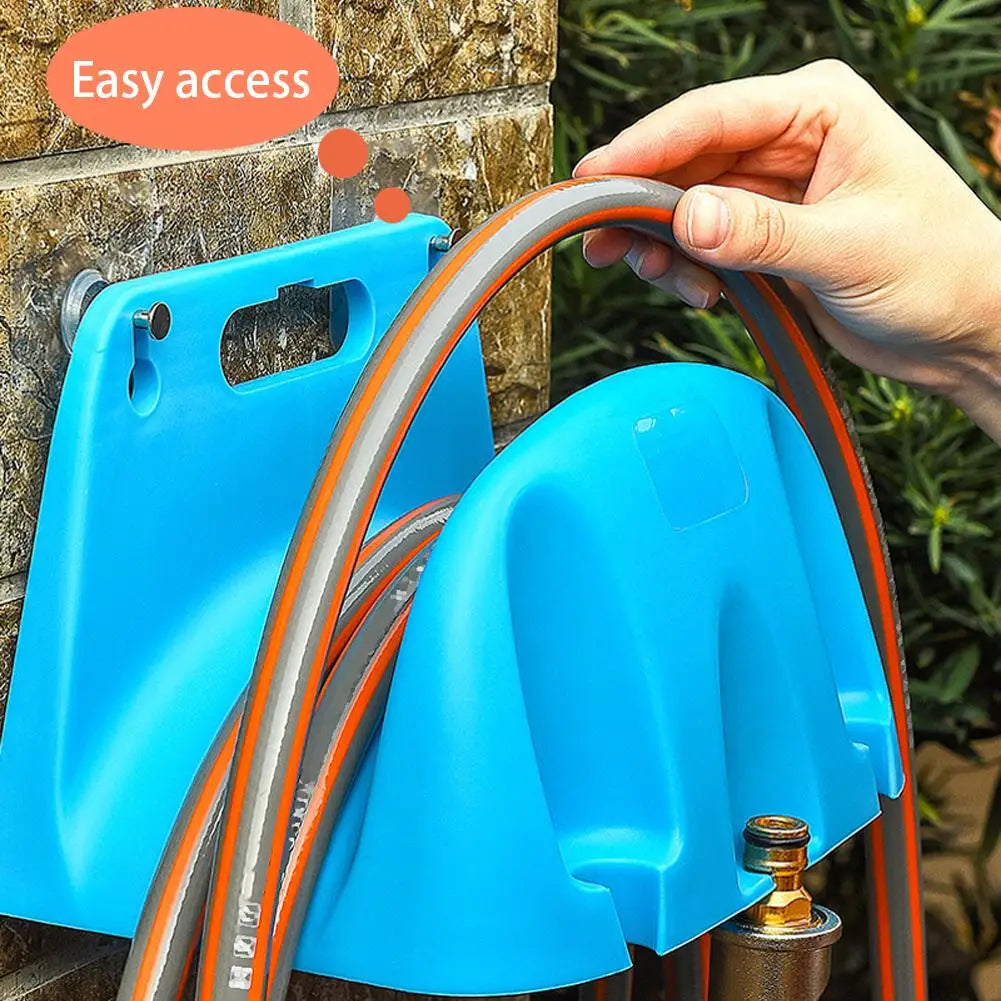 Wall Mounted Garden Irrigation Hose Pipe Hanger Storage Holder, Plastic Rack Tap Watering Hose Organiser Pipe