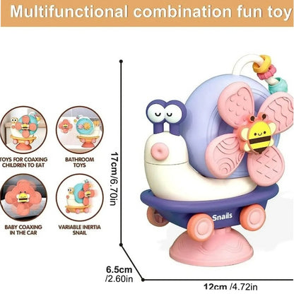 Baby Toy with Sucker Rotation, Montessori Inspired High Chair Toy, Suction Cups Spinner for Newborn Gifts