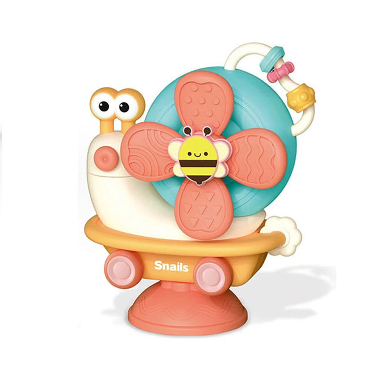 Baby Toy with Sucker Rotation, Montessori Inspired High Chair Toy, Suction Cups Spinner for Newborn Gifts