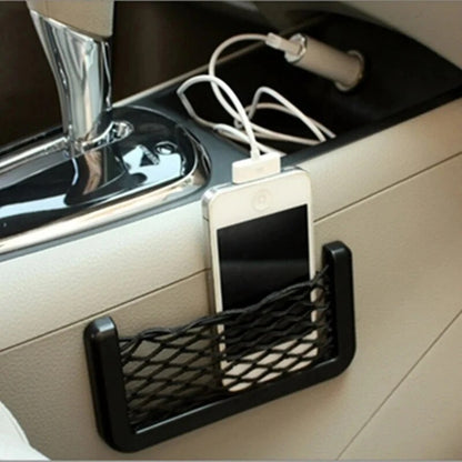 Auto Seat Side Storage Bag Phone Net Pocket Holder Elastic Flexible Mesh Car Storage Pocket For Sun 3
