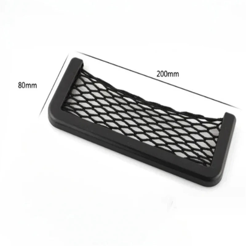 Auto Seat Side Storage Bag Phone Net Pocket Holder Elastic Flexible Mesh Car Storage Pocket For Sun 6