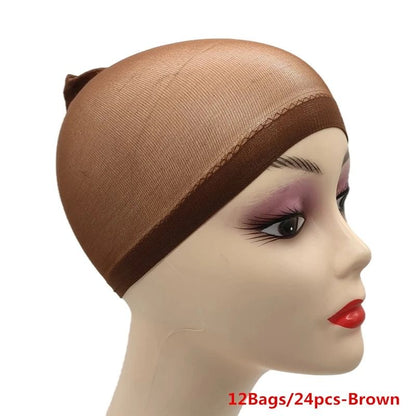Ventilated Nylon Mesh Wig Cap Set 16