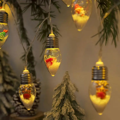LED Christmas Snowball Clear Bulb Lights Santa Claus Snowman Tree Gift Decor 3