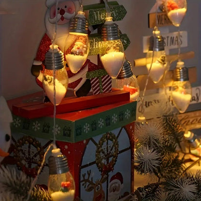 LED Christmas Snowball Clear Bulb Lights Santa Claus Snowman Tree Gift Decor 5