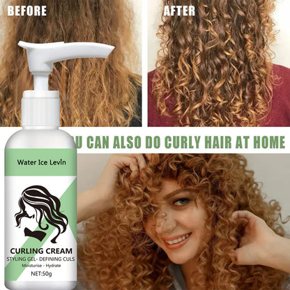 Easy-to-Set Curly Hair Styling Cream, Moisturizing, Enhances Elasticity and Shine