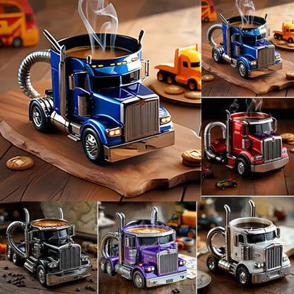 Handcrafted Semi Truck Shaped Coffee Mug Durable Coffee Cup For Truckers Ideal Gift For Men And Wom 1