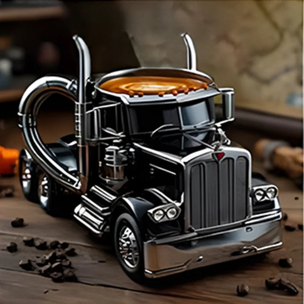 Handcrafted Semi Truck Shaped Coffee Mug Durable Coffee Cup For Truckers Ideal Gift For Men And Wom 3