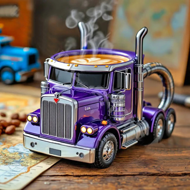 Handcrafted Semi Truck Shaped Coffee Mug Durable Coffee Cup For Truckers Ideal Gift For Men And Wom 6