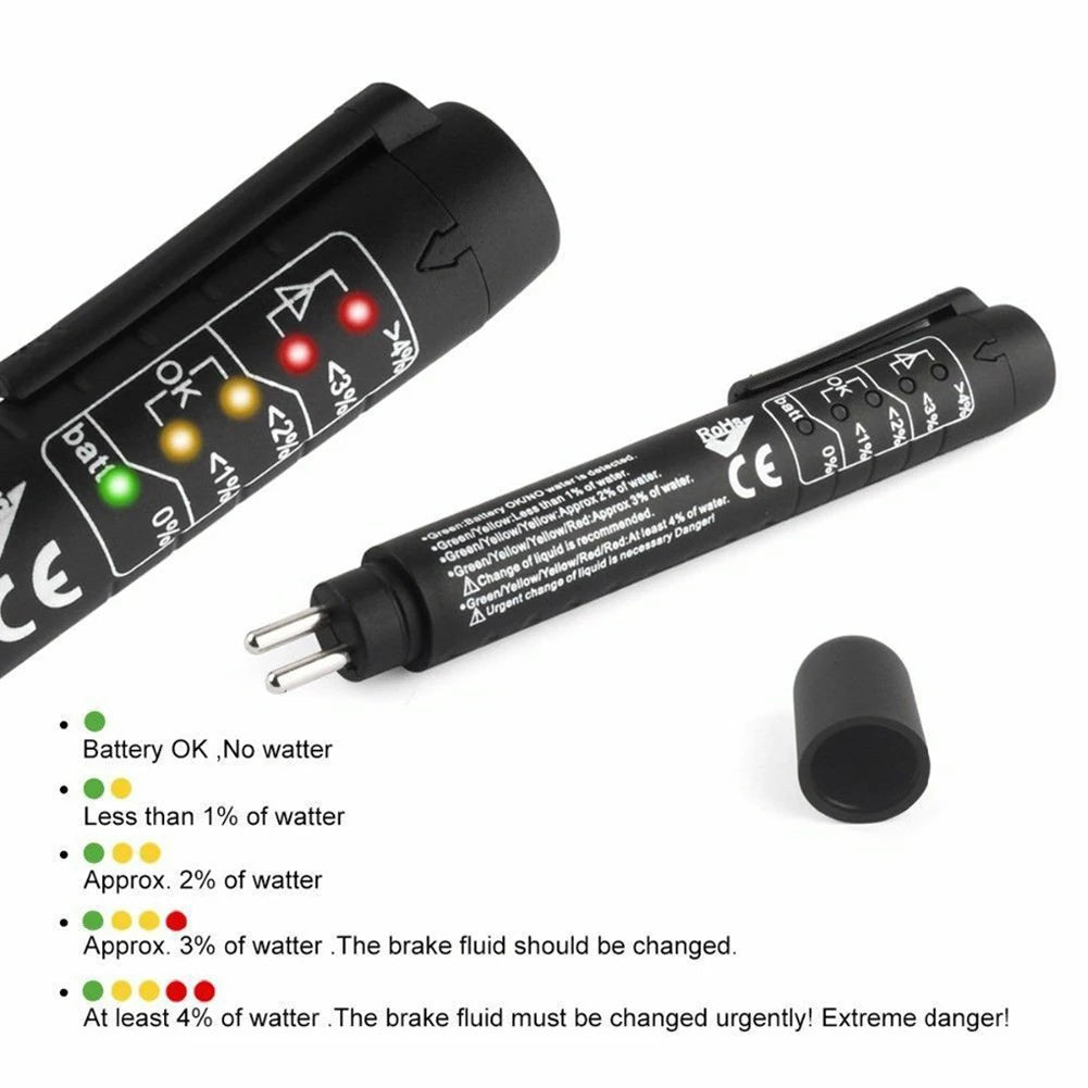Electronic Brake Fluid Tester Pen Car Oil Moisture Meter Universal Brake Fluid Testing Tool 1