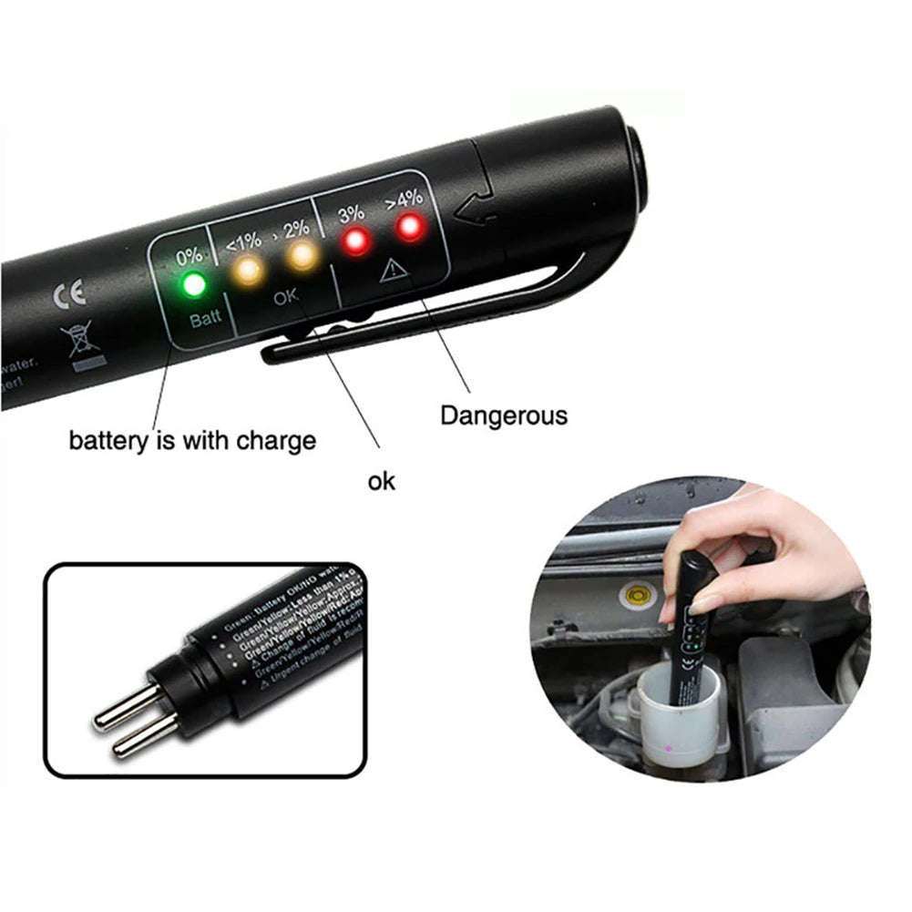 Electronic Brake Fluid Tester Pen Car Oil Moisture Meter Universal Brake Fluid Testing Tool 3
