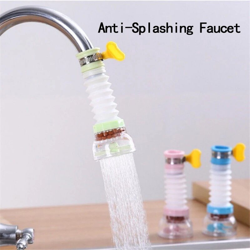 Kitchen Anti-Splashing Faucet, Multifunction Wash Basin Shower Faucet, Extendable Filter, Can Rotate