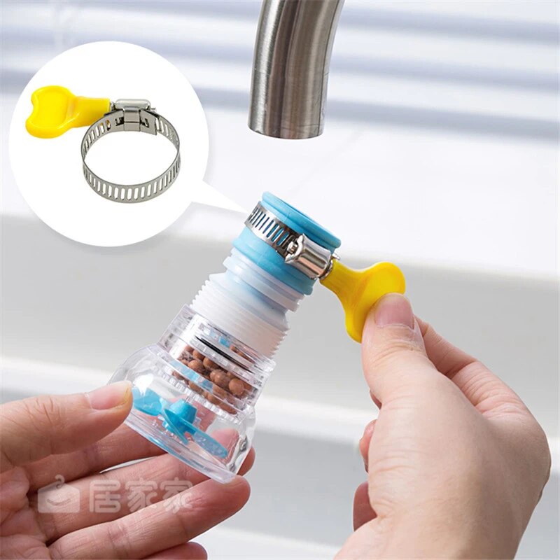 Kitchen AntiSplashing Faucet Multifunction Wash Basin Shower Faucet Extendable Filter Can Rotate 3