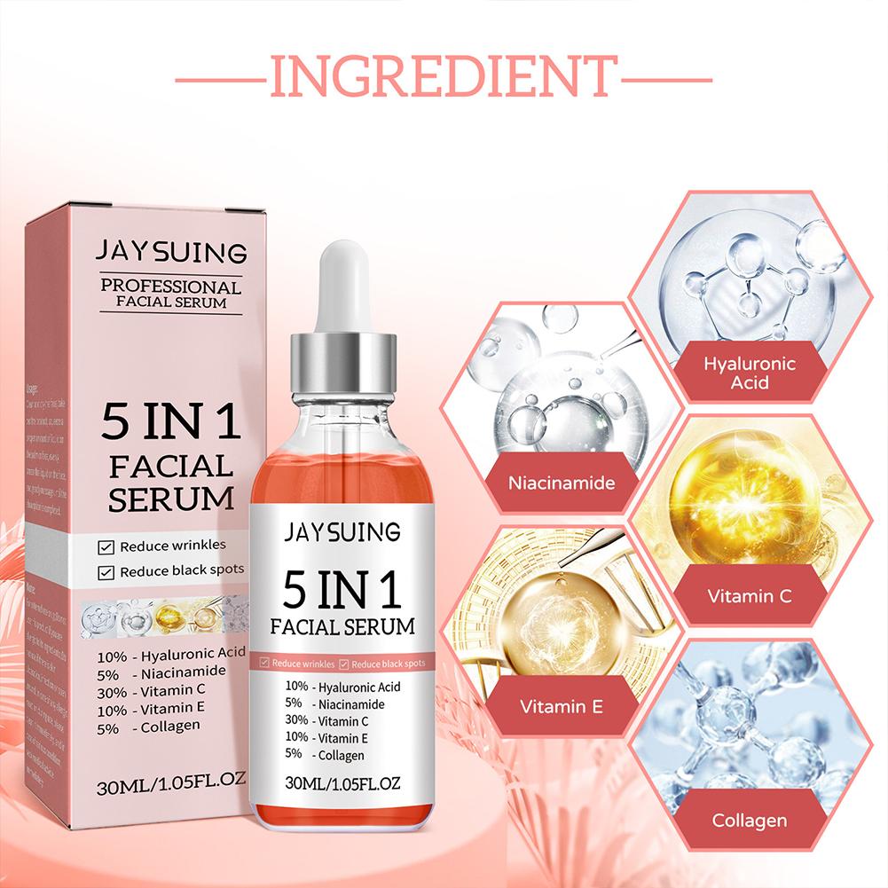Moisturizing Vitamin C Firming Face Serum Hyaluronic Acid Fade Fine Lines Shrink Pores Skin Care 1
