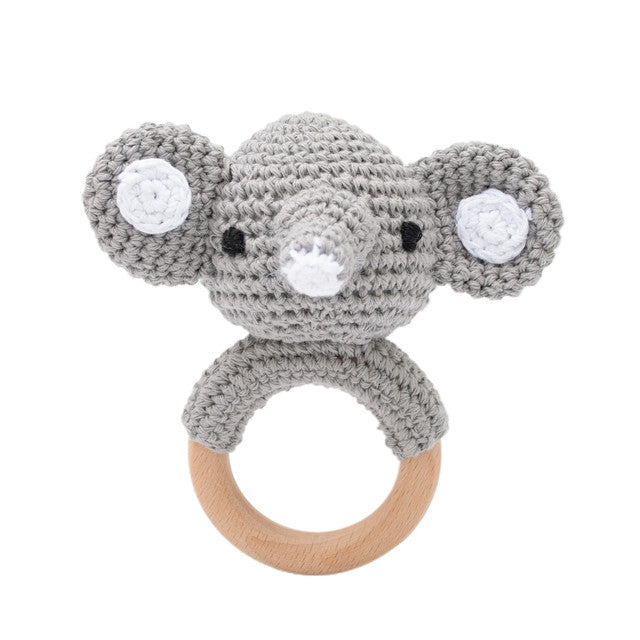 Cotton Music Toys Baby Teether Crochet Lemon Rattle Gift 5
